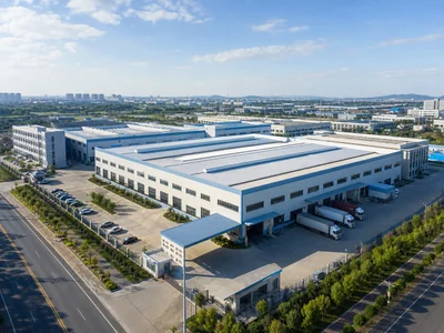 Aerial view of factory