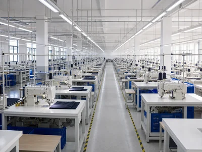 Completed factory interior