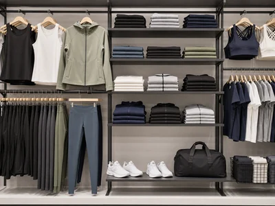 Products on retail shelf