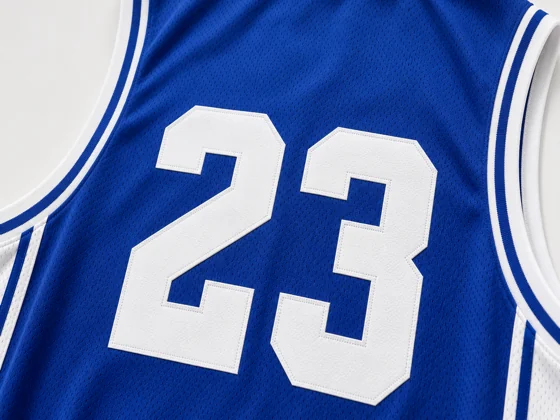 Basketball jersey backs with large player numbers