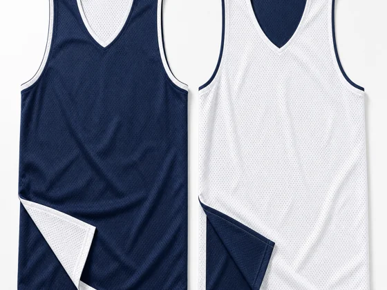 Reversible basketball practice jersey single-pass double-side sublimation