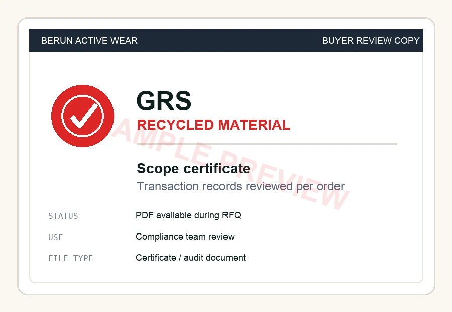GRS certificate