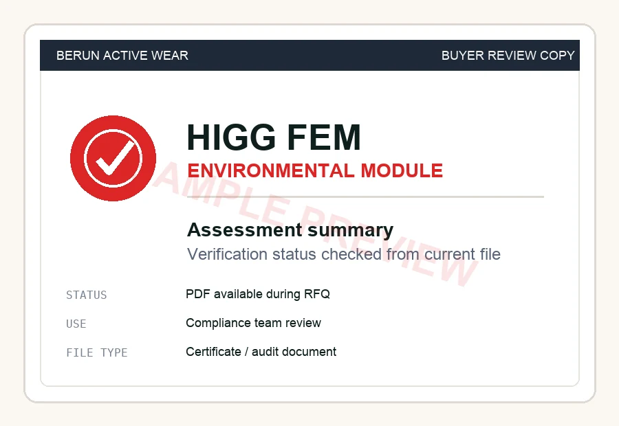 Higg FEM assessment
