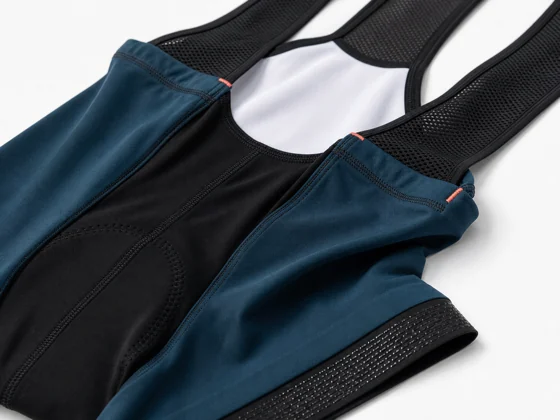 Cycling bib short construction detail