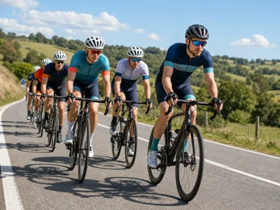 Road cycling peloton