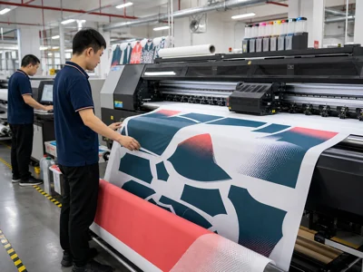 In-house custom print and embroidery production line