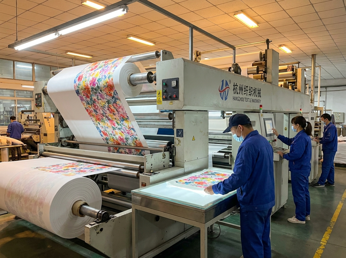 Dye-sublimation printing lines producing fabric in-house