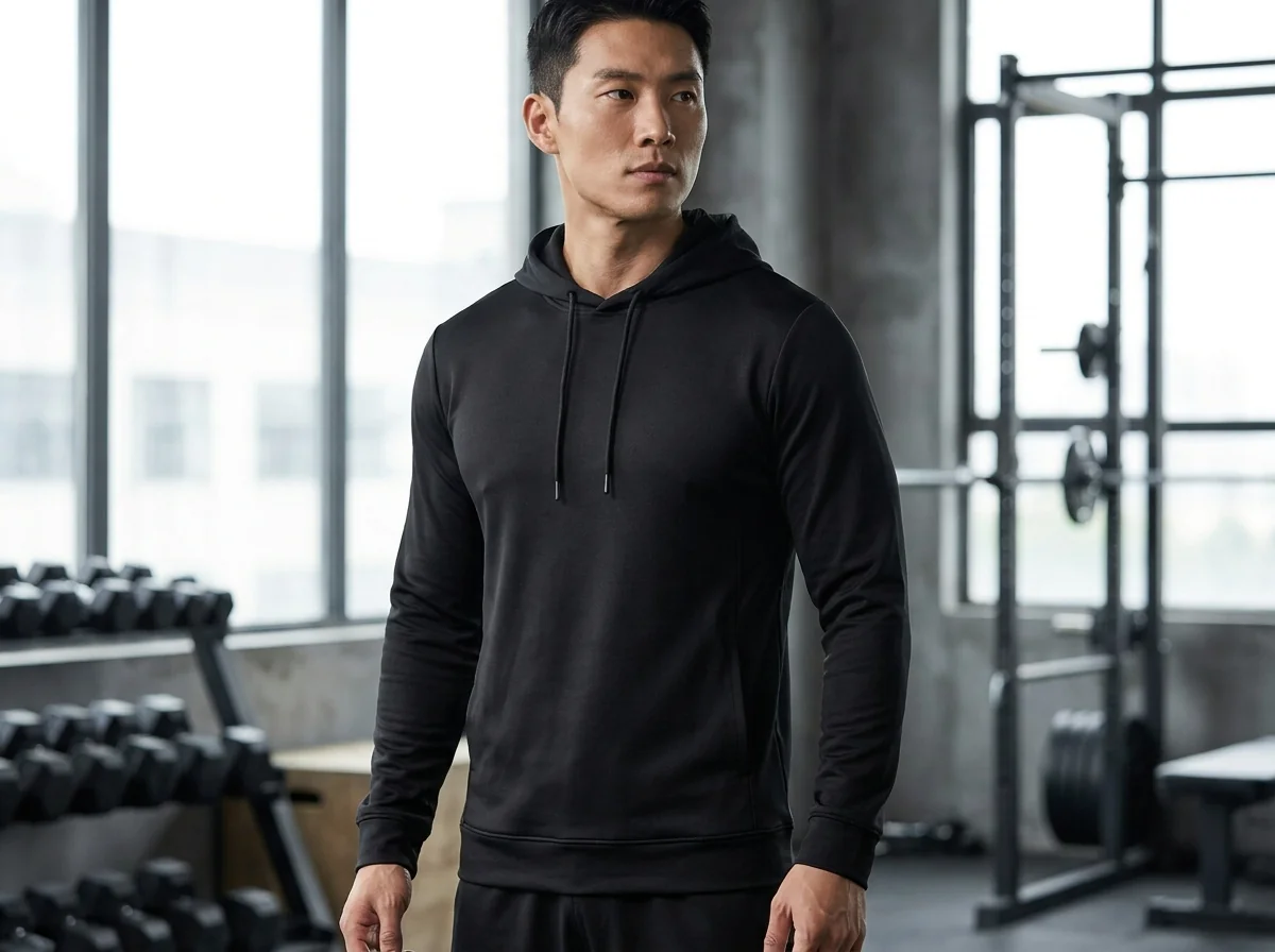 Gym hoodies and pullovers fitted cut