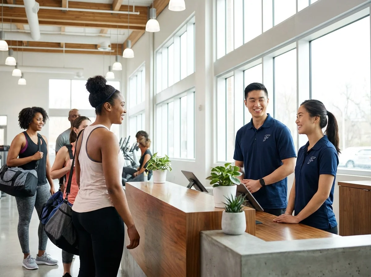 Front-desk reception uniforms for gym chains