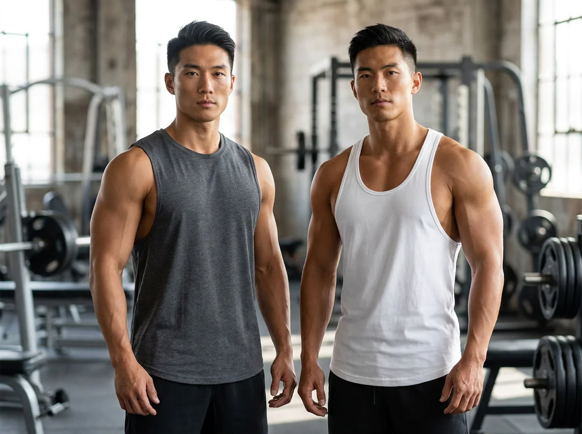 Tank tops and muscle tees for gym wear
