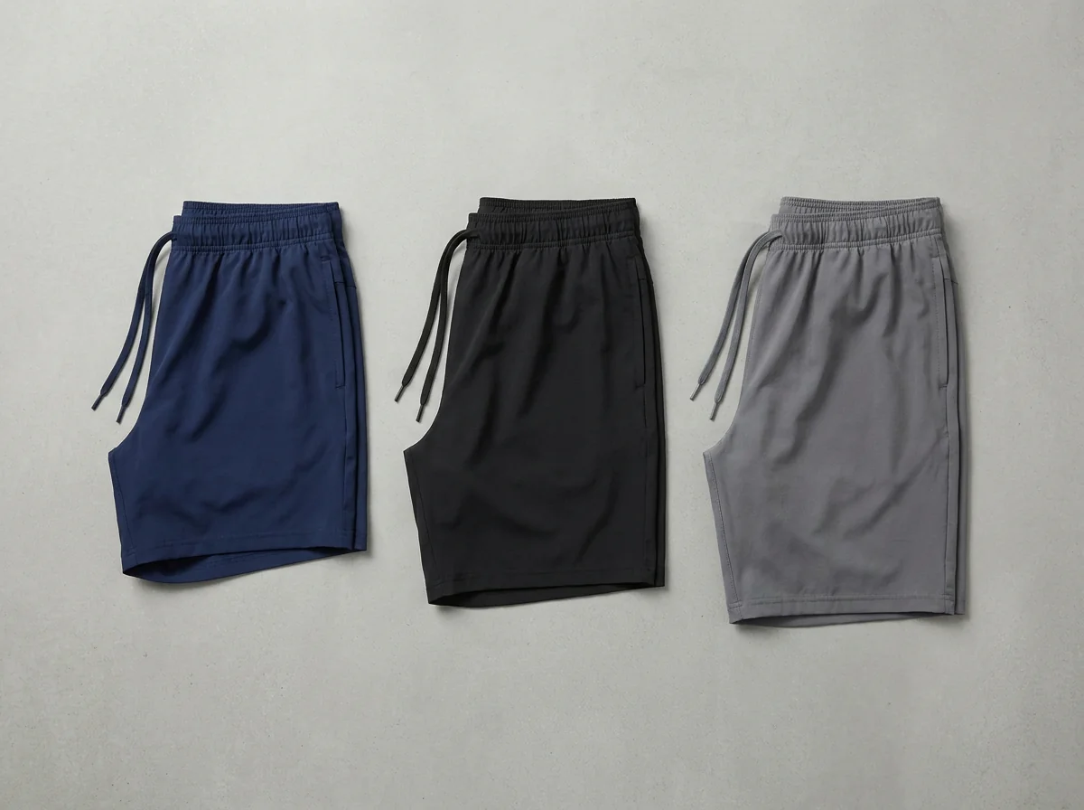Training shorts at 5, 7, 9 inseam lengths