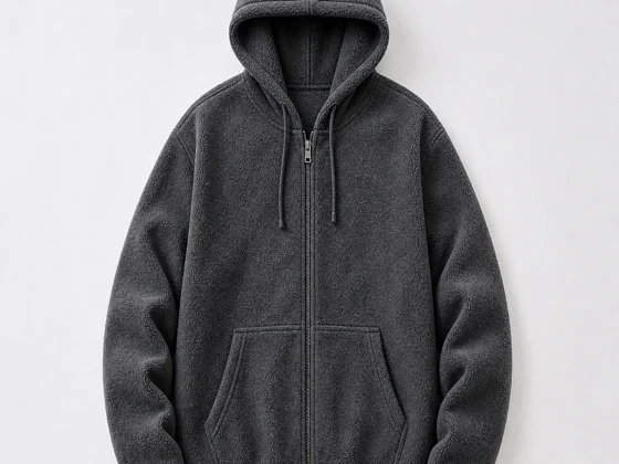 Men's full-zip fleece hoodie