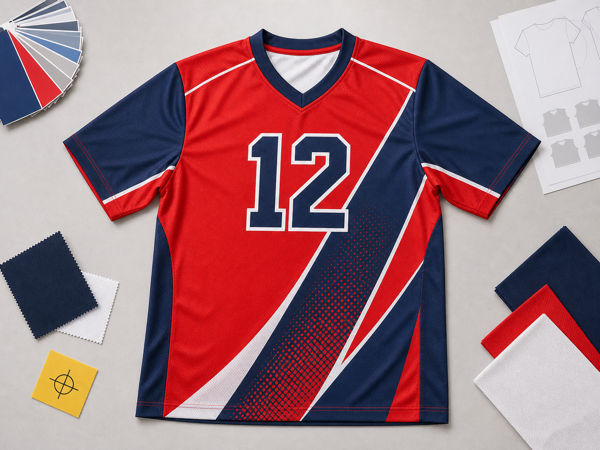 Sublimated team jersey with custom graphics