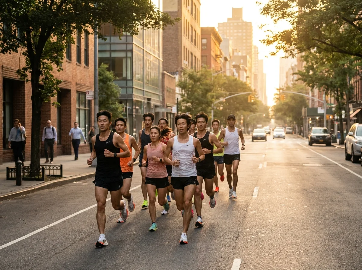 Road Running apparel in use