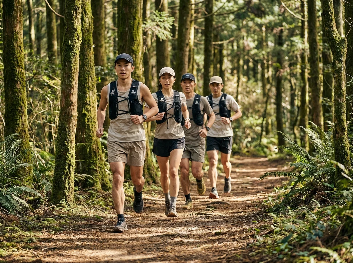 Trail Running apparel in use