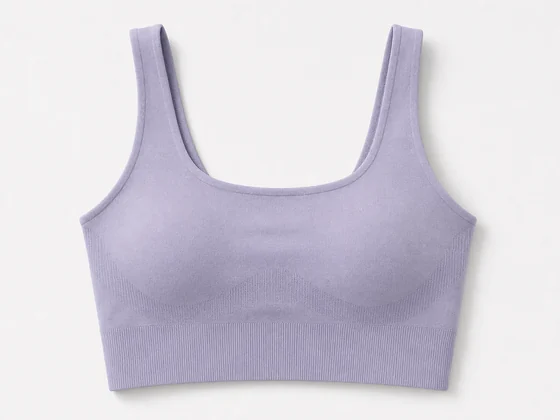 Seamless molded sports bra