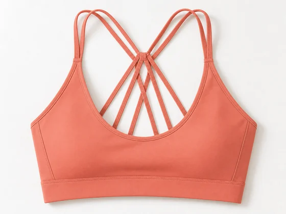 Strappy fashion-back sports bra
