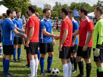 Charity soccer tournament multi-team festival