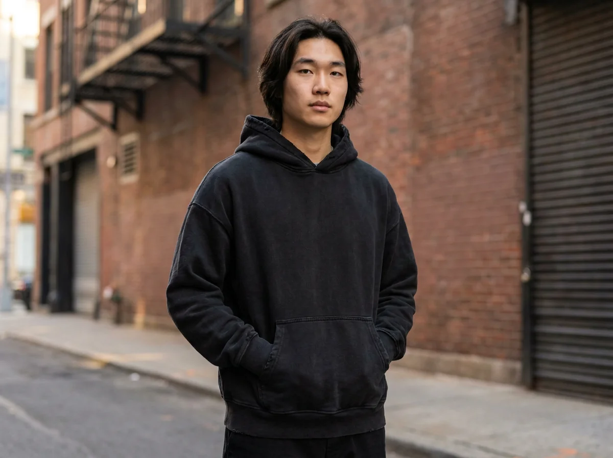 Heavyweight French terry hoodie and crewneck, oversized boxy fit