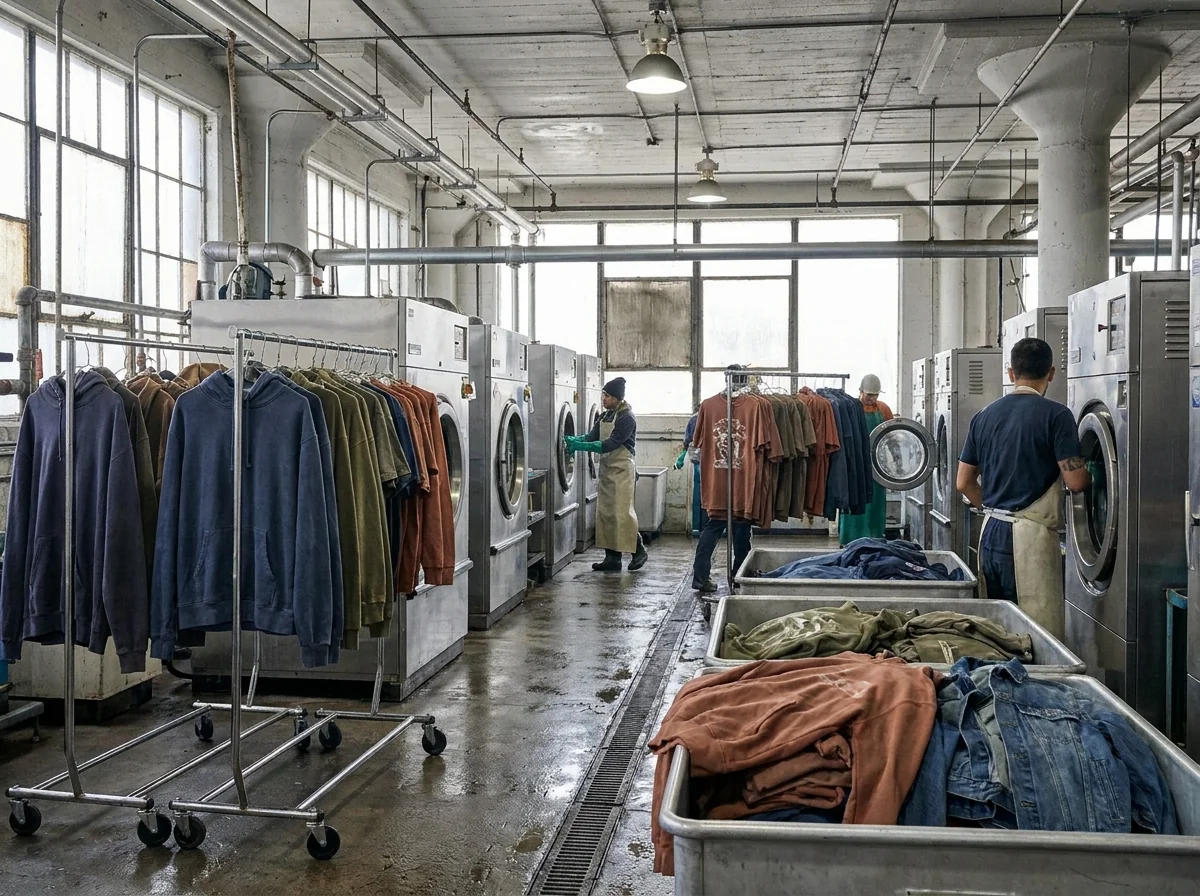 Garment dye wash house sampling