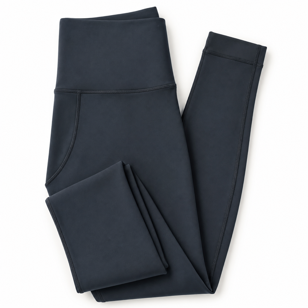 Custom yoga leggings flat lay